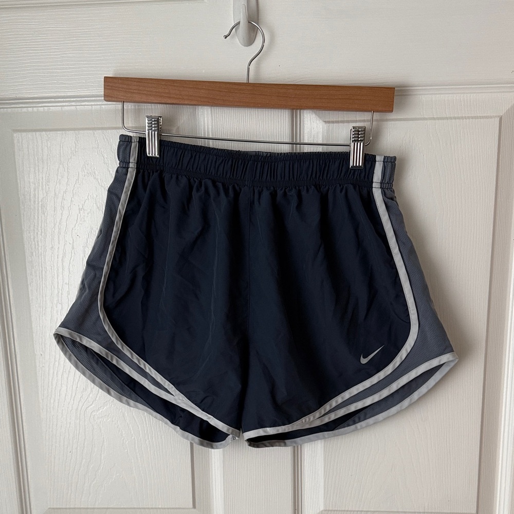 Nike Women's Dri-Fit Tempo Navy and Gray Athletic Shorts